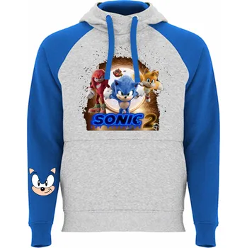 Chlapecká mikina Mikina Ježek Sonic s modrými rukávy Velikost: 122/128 - 7/8let