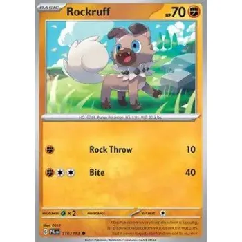 Sběratelská karetní hra Pokémon PAL 116/193 Rockruff - Paldea Evolved Stav: Near Mint, Verze: REVERSE HOLO