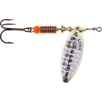 Umělá nástraha Rotační třpytka Mepps Aglia Long Rainbo Vel.2 7g Zlatá