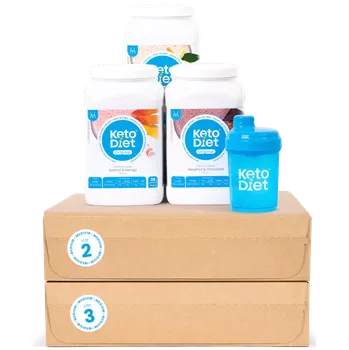 Keto dieta KetoDiet Kompletní proteinové nápoje Medium 1. + 2. + 3. krok na 9 týdnů 231 porcí