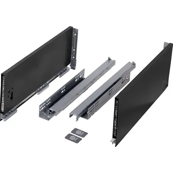 Nábytkové kování K-StrongMax 18 zásuvka H185/450mm, černá (K-StrongMax 18 zásuvka H185/450mm, černá)