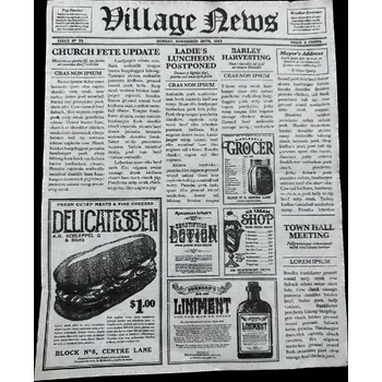 Balící papír FLEXOBAL Papír pergamen bílý 25x35cm potisk noviny (cena za 500ks)