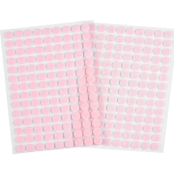 Zip Suchý zip samolepicí kolečka, 10 mm, RŮŽOVÝ, 63 párů/bal