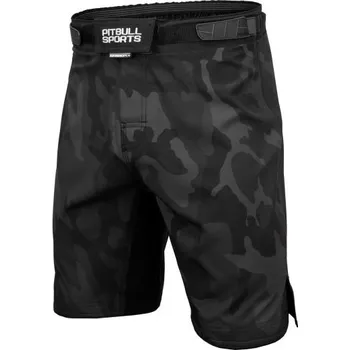 Pánské kraťasy PitBull West Coast - Pánské grappling shorts ALL BLACK CAMO černé S