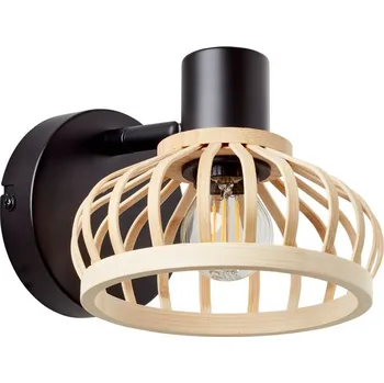 Nástěnné svítidlo Brilliant 99737/76 NORAH - Nástěnná lampička z přírodního dřeva, 1 x E14 (Nástěnné moderní svítidlo ze dřeva)