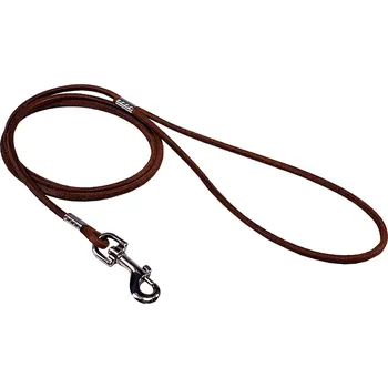 Vodítko pro psa BAFPET Vodítka z kulaté kůže Barva: Hnědá, Rozměr: 4mm x 120cm 50046