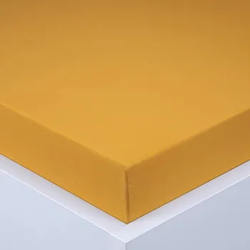 Prostěradlo Napínací prostěradlo jersey EXCLUSIVE hořčicové 90 x 200 cm