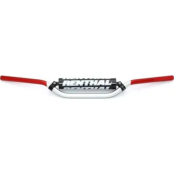 Řídítka RENTHAL řidítka 7/8 (22mm) MX HANDLEBAR SILVER/RED RC HIGH PADDED PADDED barva stříbrná/červená s chráničem (RENTHAL řidítka 7/8 (22mm) MX HANDLEBAR SILVER/RED RC HIGH PADDED PADDED barva stříbrná/červená s chráničem)