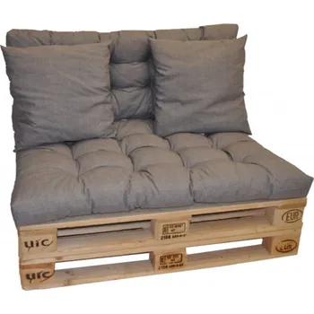 Podsedák Nábytek PEGAS Polstry na paletový nábytek - látka šedý melír