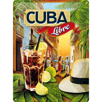 Plechová cedule Plechová cedule: Cuba Libre - 40x30 cm