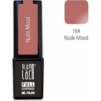 Umělé nehty GlamLac Gel lak hnědý - 184 Nude Mood 6 ml