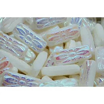 Korálek Obdélníkové květinové korálky 3617 (20x8 mm)