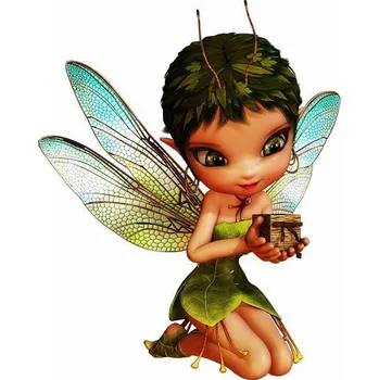 Diamantové malování Diamantové malování - Víla s krabičkou - č. 228 40x40 cm