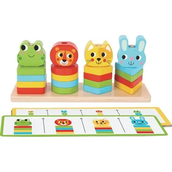 Dřevěná hračka 2Kids Toys Nasazování zvířecí kamarádi