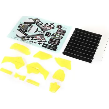 RC vybavení 1:4 Losi Promoto-MX Motorcycle: Kapotáž plastová, žlutá, samolepky