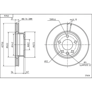 Brzdový kotouč Brzdový kotouč HART 215 636