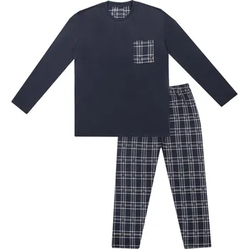 Pánské pyžamo Pánské pyžamo - Wolf S2376, tmavě modrá Barva: Modrá, Velikost: M