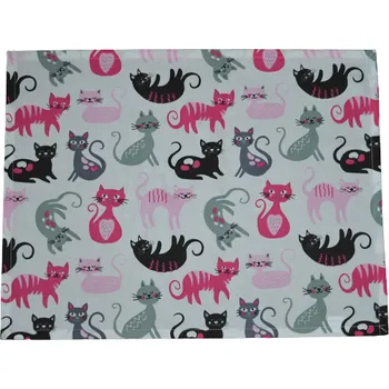 Papírový ubrousek Šatoli.cz Bavlněný ubrousek na svačinu Kočičky na bílé