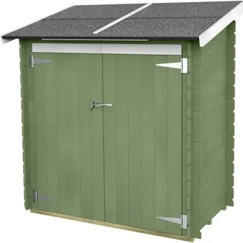Zahradní stavba Zahradní domek ALCE AMBROGIO 155x85 cm, tl.16 mm - Zelená barva (Domek na nářadí ze dřeva ALCE)
