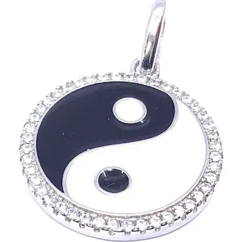 Přívěsek Šperky Jan Kos Stříbrný přívěsek jin jang 12117986 bílá