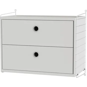 Noční stolek STRING Policová sestava STRING Bedroom A, noční stolek, bílá