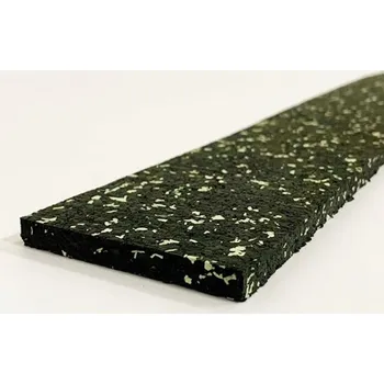 soklová lišta Černo-zelená gumová soklová podlahová lišta FLOMA IceFlo SF1100 - 200 x 7 cm a tloušťka 0,8 cm