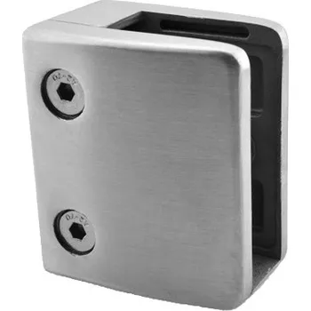 Zábradlí Svorka plochá na 40 x 40 mm, sklo 14–17,52 mm, AISI 304