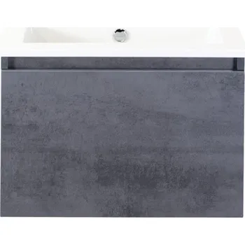 Koupelnový nábytek Koupelnový nábytkový set Sanox Frozen barva čela beton antracitově šedá ŠxVxH 61 x 42 x 46 cm s keramickým umyvadlem bez otvoru na kohout
