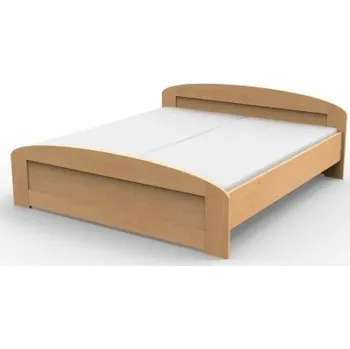 Postel TEXPOL Dvoulůžko PETRA oblé čelo u nohou BUK ROZMĚR: 160 x 200 cm