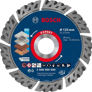 Řezný kotouč BOSCH Diamantový řezný kotouč EXPERT MultiMaterial 125 × 22,23 × 2,2 × 12 mm 2608900660 free_store_pickup