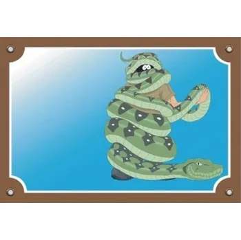 Barevná cedulka Tady bydlím já! Had škrtič