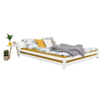 Postel Dvoulůžková postel MODERN 200x200 SMRK - Nelakovaná