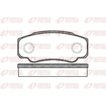 Brzdová destička Sada brzdových destiček, kotoučová brzda REMSA 0961.00