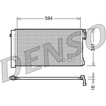 Ventilátor topení a klimatizace Kondenzátor klimatizace DENSO DCN05012