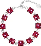 Stříbrný náramek se Swarovski krystaly červený 33047.3 Cherry
