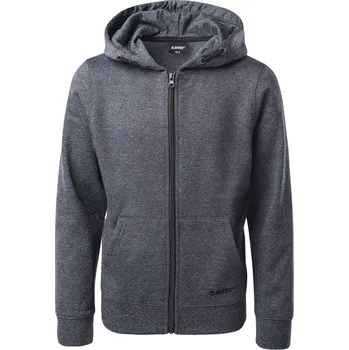 Chlapecká mikina Dětská Mikina HI-TEC MOINE JRB 48941-BLACK MEL – Černá 152