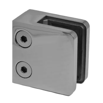 Zábradlí Svorka skla/plechu na jekl 40 x 40 mm, leštěná AISI 304