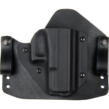 Příslušenství pro sportovní střelbu RH Holsters H/IWB - Glock 19/23/32 - Glock 19X/45 - hybridní vnitřní kydexové pouzdro - poloviční sweatguard - černá Pouzdro je pro: Levák, Typ uchycení: Ocelové spony
