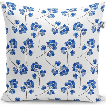 Polštář Sablio Polštář Modré kvítí - 50x50 cm