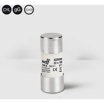 pojistka DF ELECTRIC Válcová pojistková vložka gG 22,2X58 125A