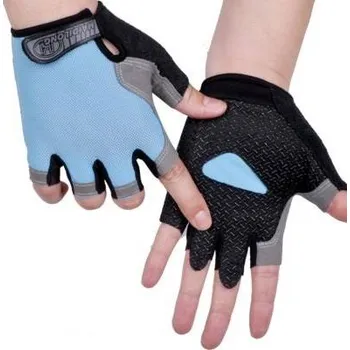 Cyklistické rukavice Protiskluzové poloprstové cyklistické rukavice - Styl 2-Modrá,L