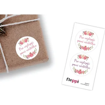 Fleppi Dárkové samolepky Pro nejlepší paní učitelku | 2ks