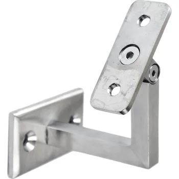 Zábradlí Držák madla na stěnu nastavitelný, plochý, AISI 304