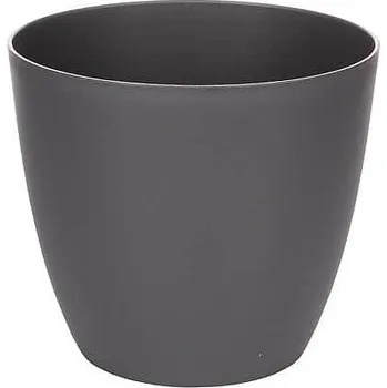 Květináč PLASTKON Ella Mat dekorativní květináč antracitová Průměr: 7 cm