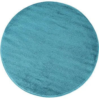 Koberec Makro Abra Kulatý koberec jednobarevný Portofino modrý Rozměr: průměr 80 cm