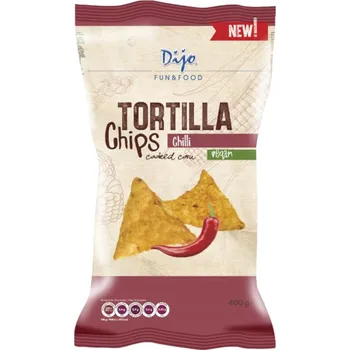 Slaná pochutina DIJO Tortilla chips Nachos CHILI 400g