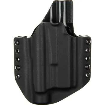Příslušenství pro sportovní střelbu RH Holsters OWB - Glock 19/23/32 + Olight PL-2/PL-PRO Valkyrie - vnější kydexové pouzdro - poloviční sweatguard - černá/černá Pouzdro je pro: Levák