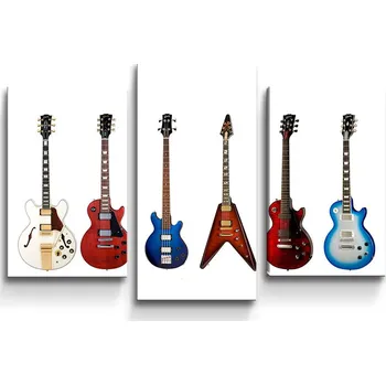 Obraz Sablio Obraz - 3-dílný Kytary 2 - 75x50 cm