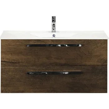 Koupelnový nábytek Koupelnový nábytkový set Sanox Seville barva čela tabacco ŠxVxH 101 x 52 x 46 cm s keramickým umyvadlem