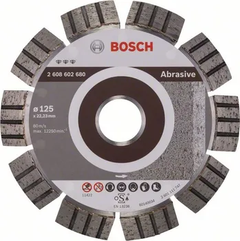Řezný kotouč BOSCH Best for Abrasive Diamantový dělicí kotouč, 125 x 22,23 x 2,2 x 12 mm 2608602680 free_store_pickup